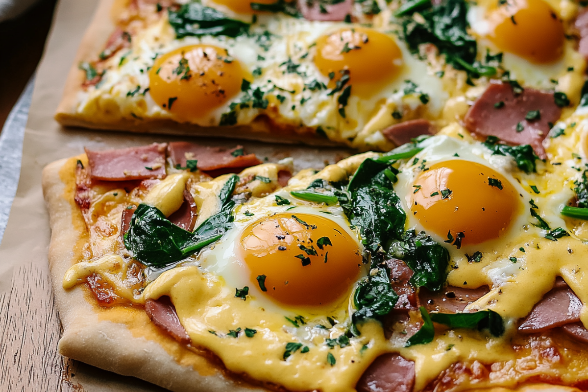 Eggs Benedict Pizza